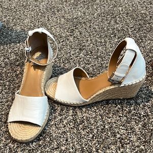 Vince Camuto white wedges, size 9 1/2